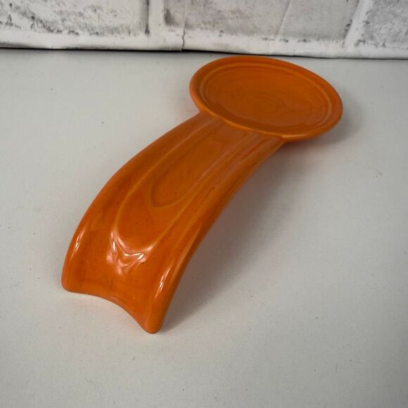 Fiesta Fiestaware Spoon Rest Tangerine Retired - Picture 4 of 5